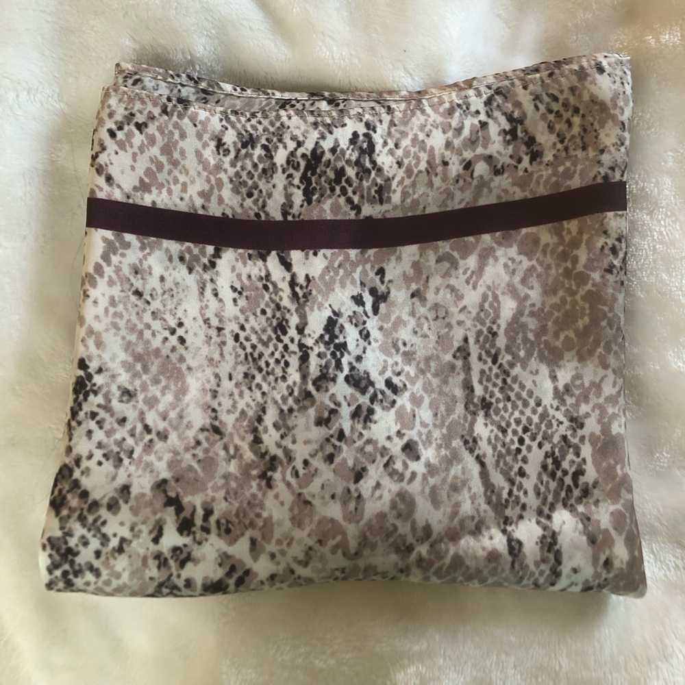 Women's Neutral Snake Print Satin scarf